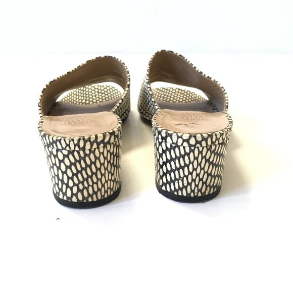 Maryam Nassir Zadeh Agatha Slide Sandals Womens 39 8.5 Snake King Cobra Leather - Picture 9 of 13